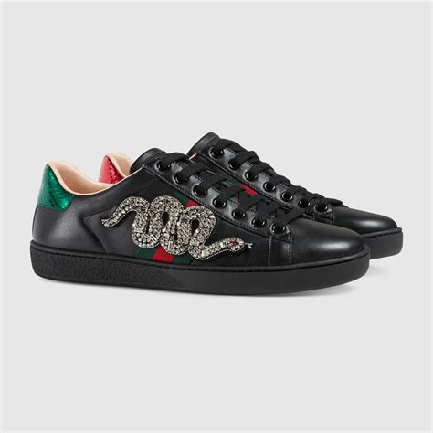 gucci ace sneakers zwart|gucci ace embroidered sneakers.